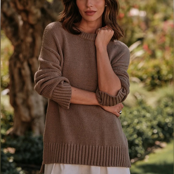 *Like New* Jenni Kayne Boyfriend Crewneck - Small - Taupe - Picture 2 of 10